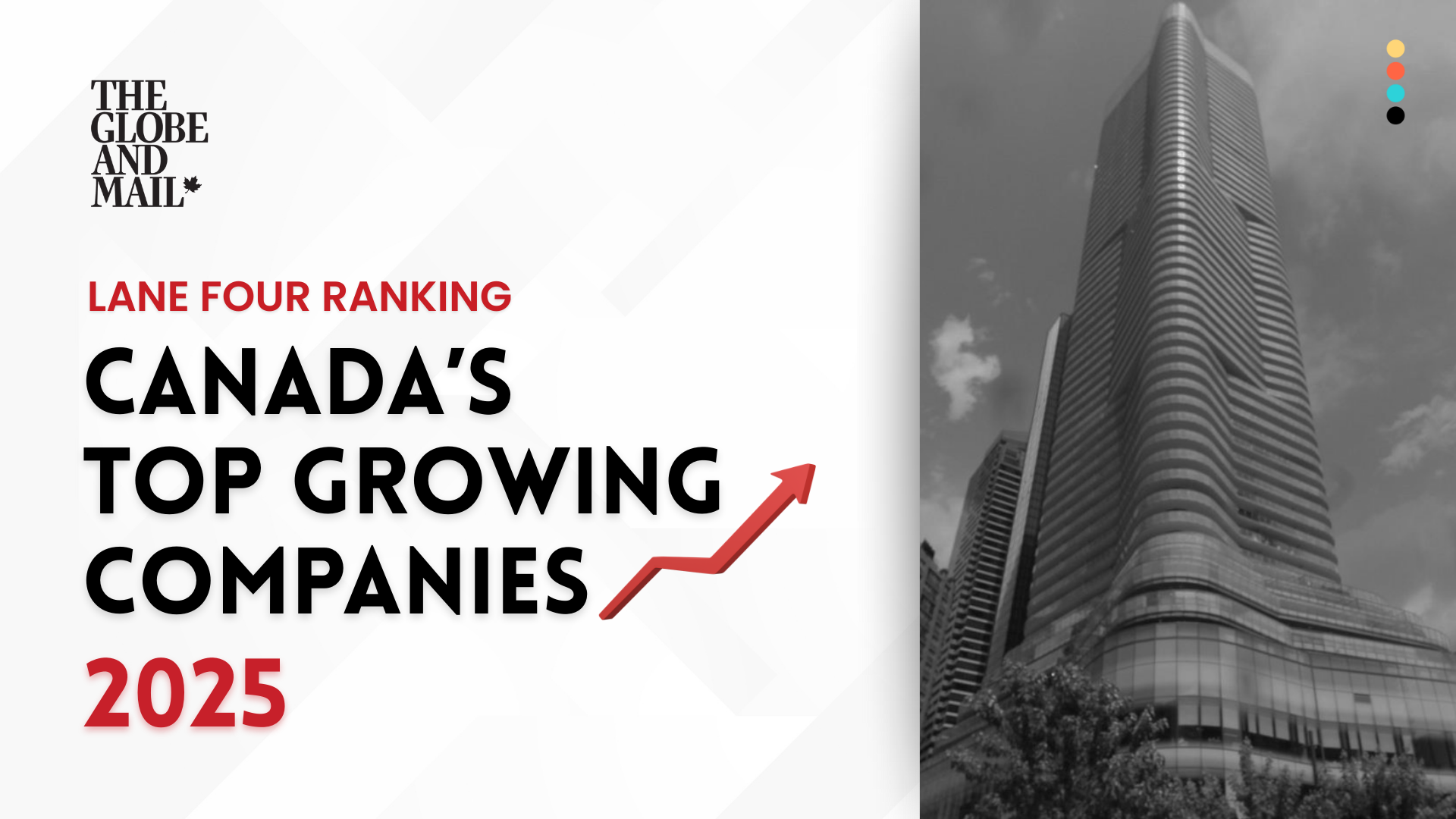 Lane Four Ranks #113 on Canada’s Top Growing Companies and #139 in Consulting for 2025